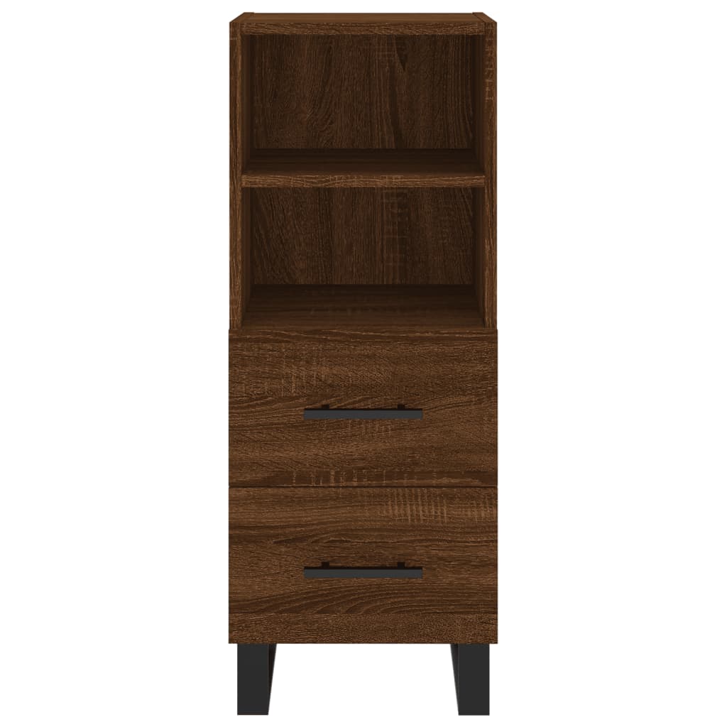 Sideboard Braun Eichen-Optik 34,5x34x90 cm Holzwerkstoff