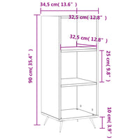 Thumbnail for Regalschrank Weiß 34,5x32,5x90 cm Holzwerkstoff