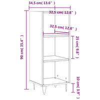 Thumbnail for Sideboard Sonoma-Eiche 34,5x32,5x90 cm Holzwerkstoff