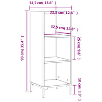 Thumbnail for Sideboard Hochglanz-Weiß 34,5x32,5x90 cm Holzwerkstoff