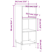 Thumbnail for Sideboard Betongrau 34,5x32,5x90 cm Holzwerkstoff