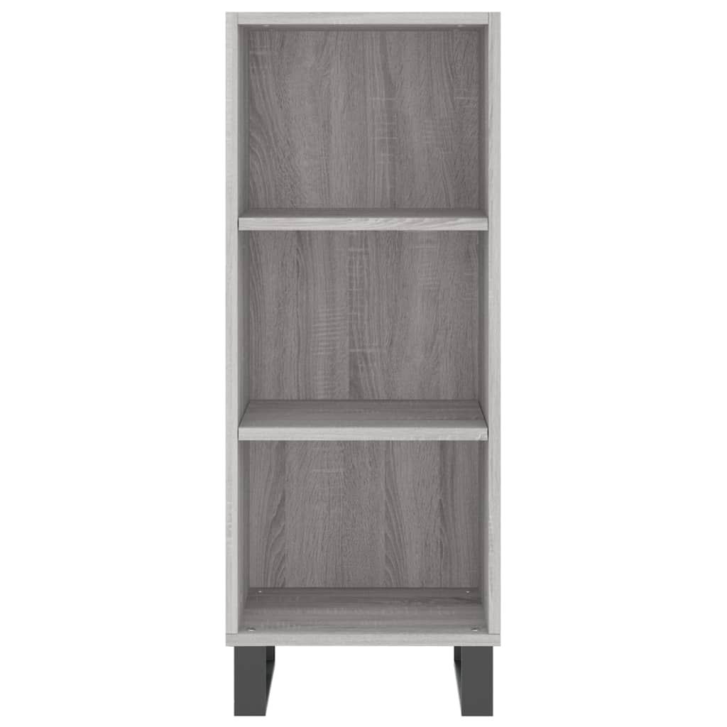 Sideboard Grau Sonoma 34,5x32,5x90 cm Holzwerkstoff