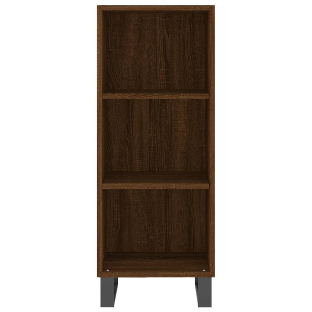 Sideboard Braun Eichen-Optik 34,5x32,5x90 cm Holzwerkstoff