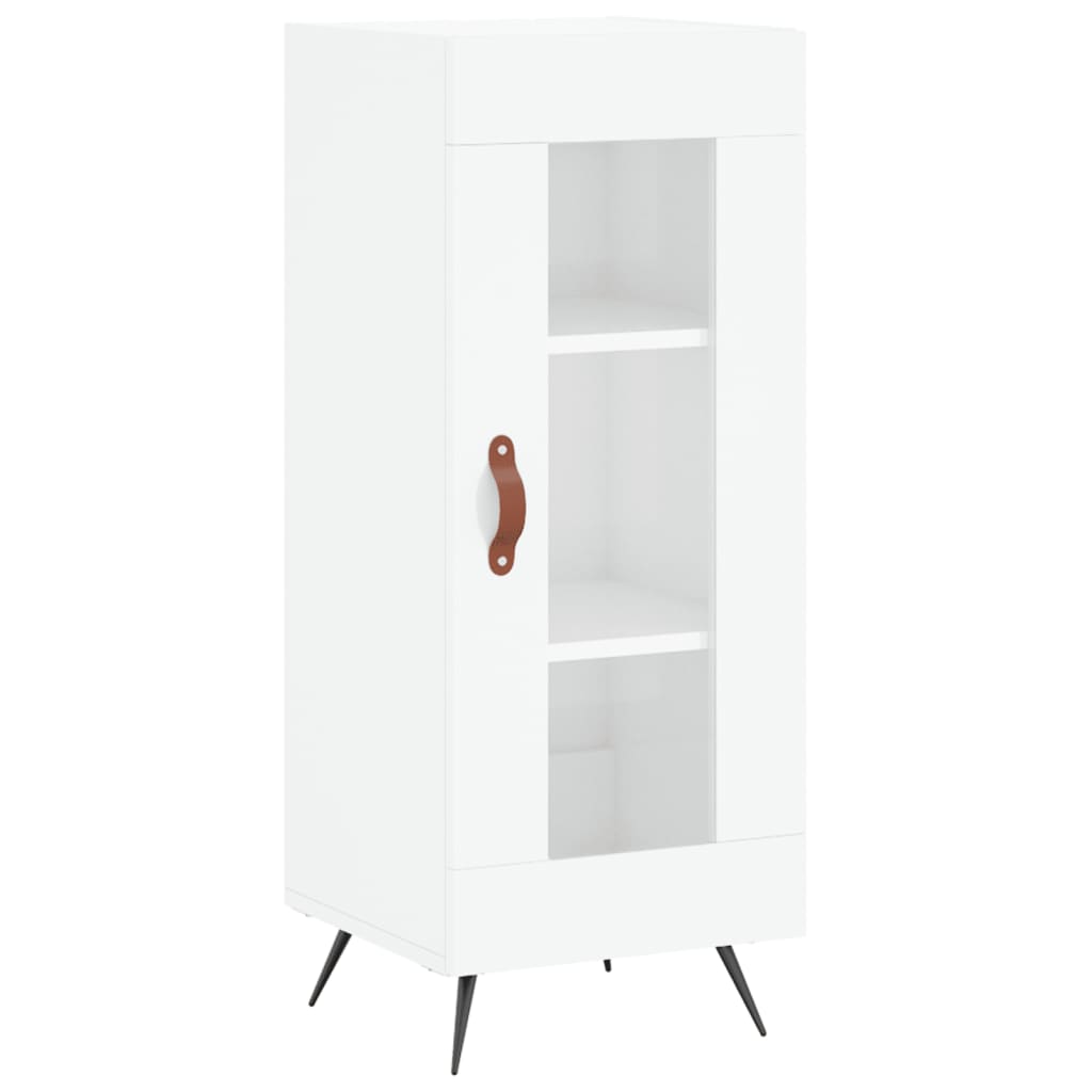 Sideboard Hochglanz-Weiß 34,5x34x90 cm Holzwerkstoff