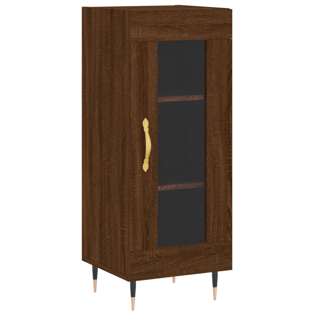 Sideboard Braun Eichen-Optik 34,5x34x90 cm Holzwerkstoff