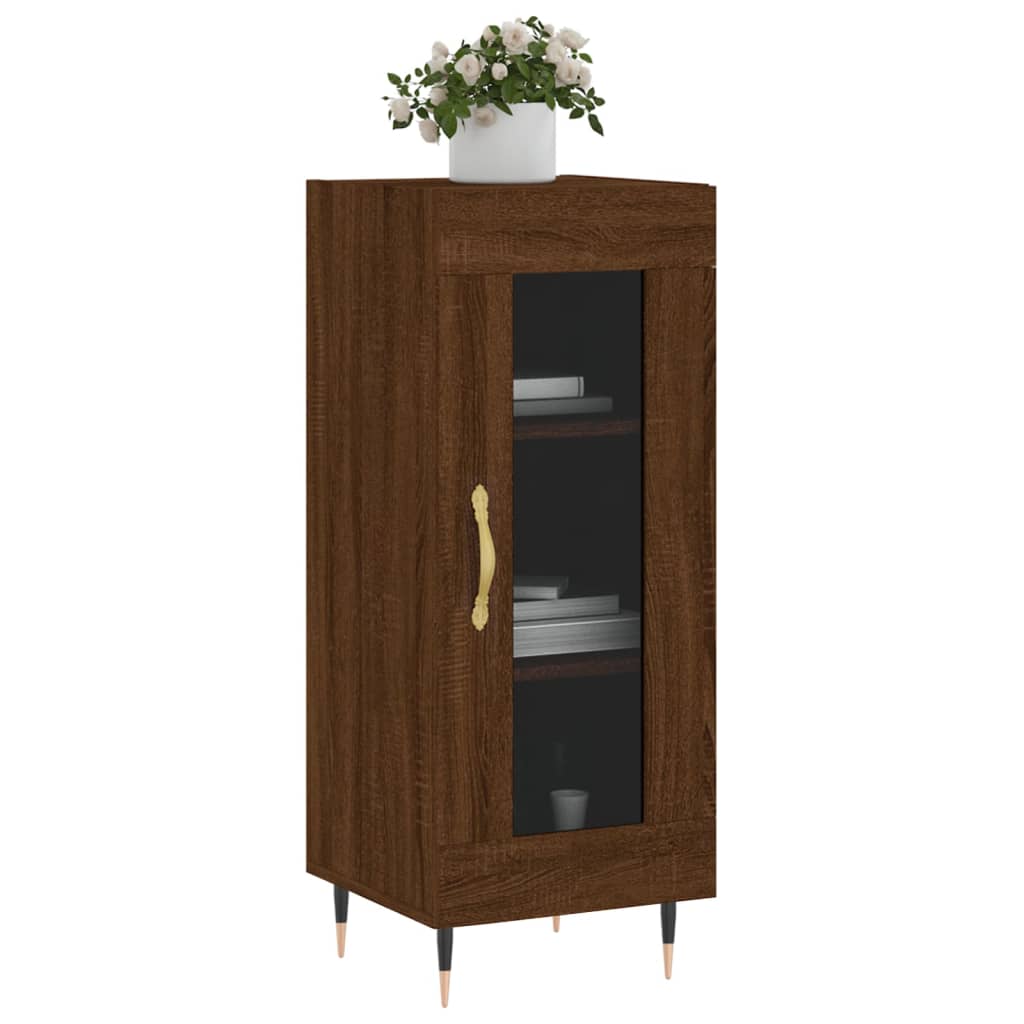 Sideboard Braun Eichen-Optik 34,5x34x90 cm Holzwerkstoff