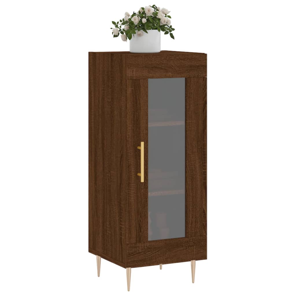 Sideboard Braun Eichen-Optik 34,5x34x90 cm Holzwerkstoff