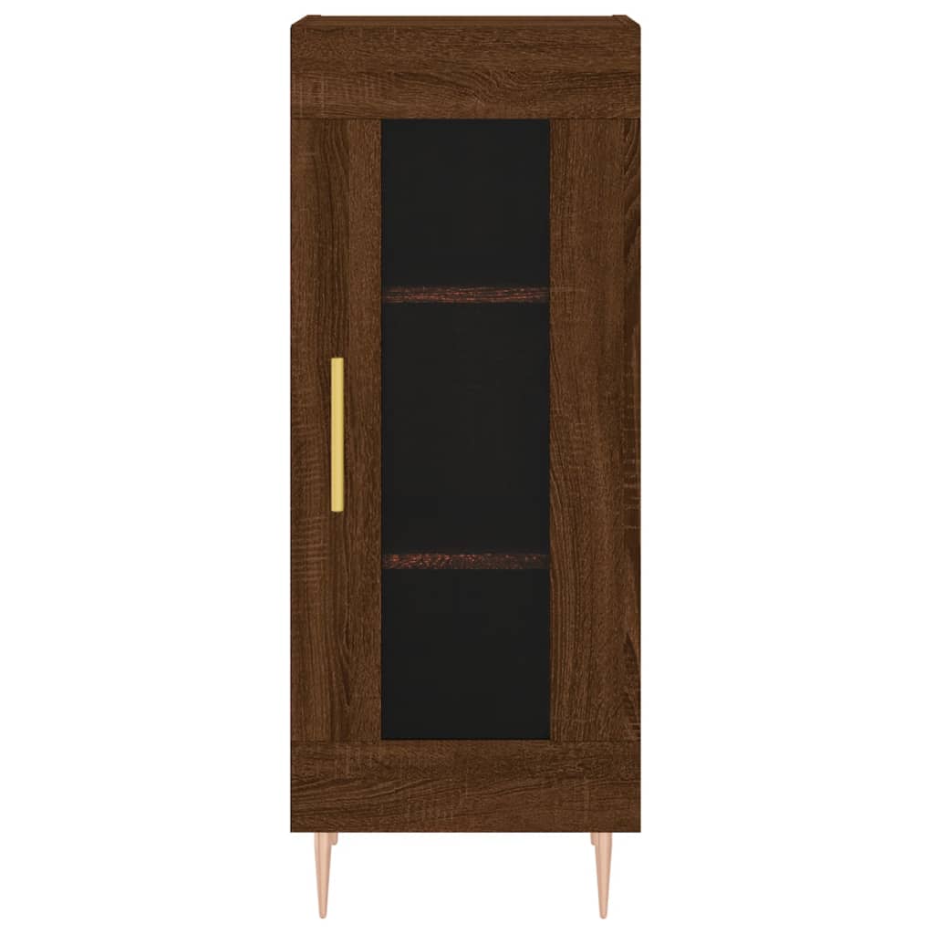 Sideboard Braun Eichen-Optik 34,5x34x90 cm Holzwerkstoff