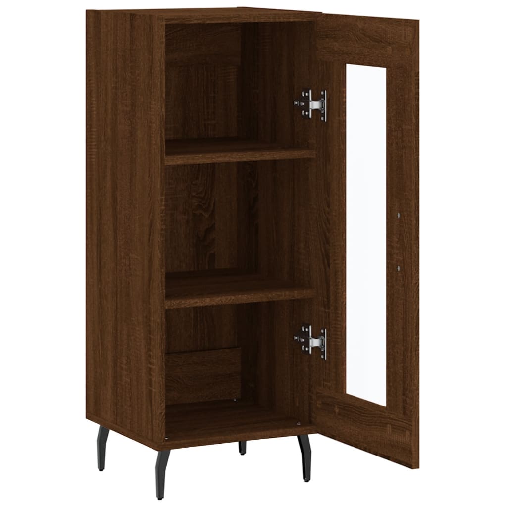 Sideboard Braun Eichen-Optik 34,5x34x90 cm Holzwerkstoff