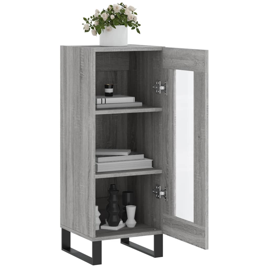 Sideboard Grau Sonoma 34,5x34x90 cm Holzwerkstoff