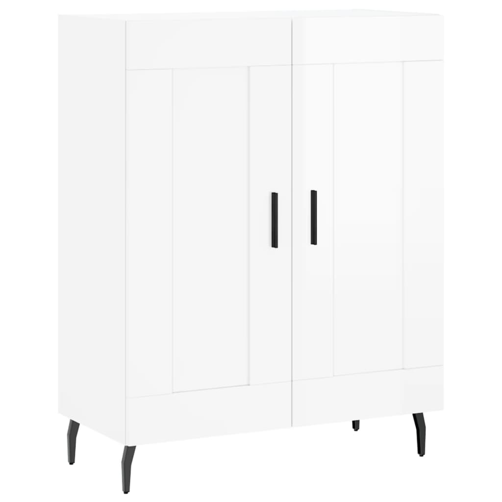 Sideboard Hochglanz-Weiß 69,5x34x90 cm Holzwerkstoff
