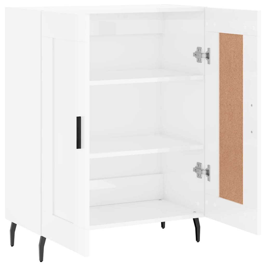 Sideboard Hochglanz-Weiß 69,5x34x90 cm Holzwerkstoff