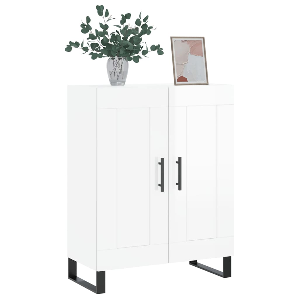 Sideboard Hochglanz-Weiß 69,5x34x90 cm Holzwerkstoff