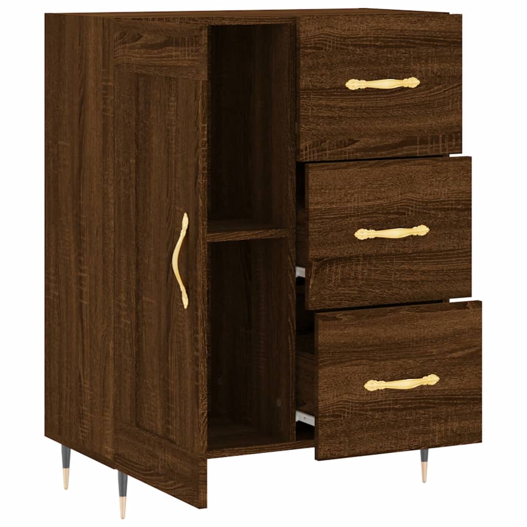 Sideboard Braun Eichen-Optik 69,5x34x90 cm Holzwerkstoff