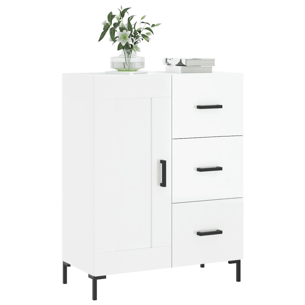 Sideboard Hochglanz-Weiß 69,5x34x90 cm Holzwerkstoff