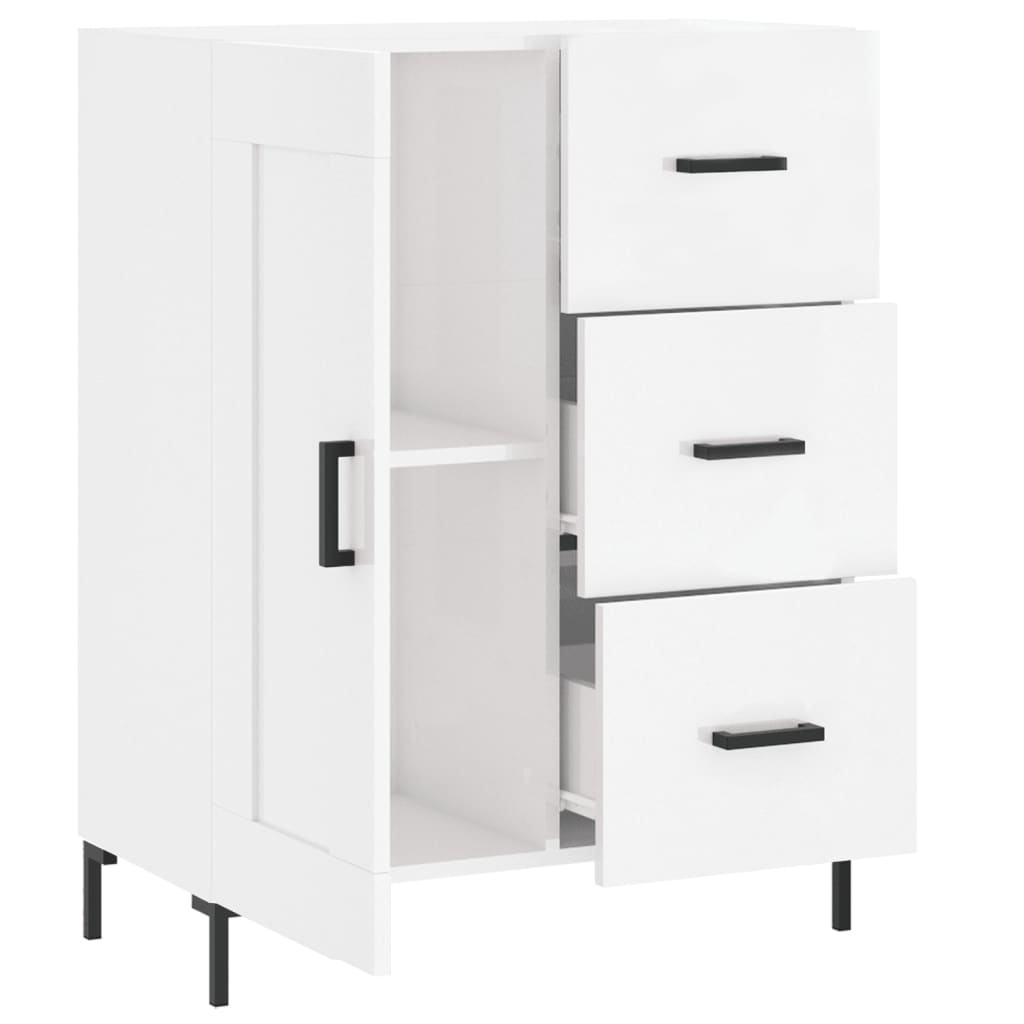Sideboard Hochglanz-Weiß 69,5x34x90 cm Holzwerkstoff