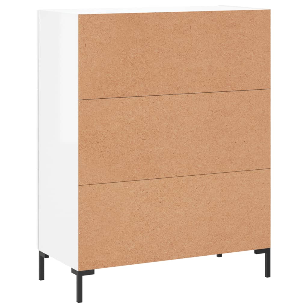 Sideboard Hochglanz-Weiß 69,5x34x90 cm Holzwerkstoff