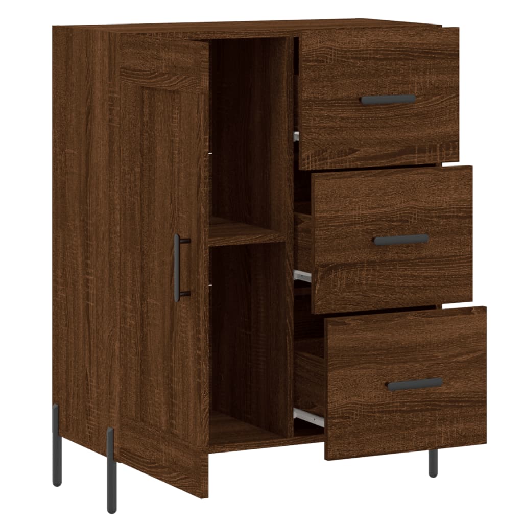 Sideboard Braun Eichen-Optik 69,5x34x90 cm Holzwerkstoff