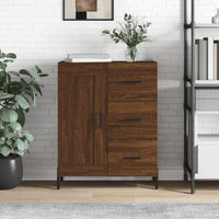 Thumbnail for Sideboard Braun Eichen-Optik 69,5x34x90 cm Holzwerkstoff