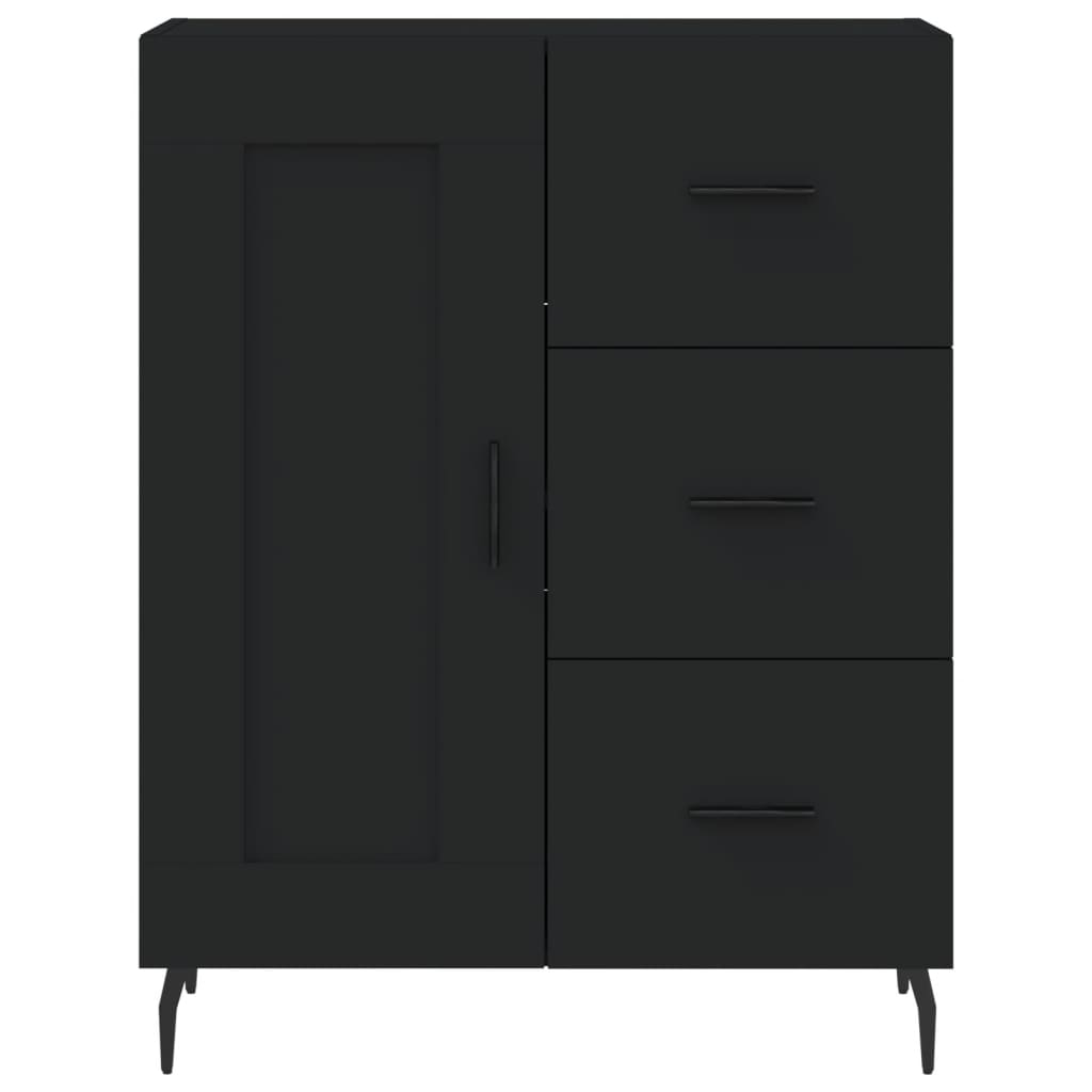 Sideboard Schwarz 69,5x34x90 cm Holzwerkstoff