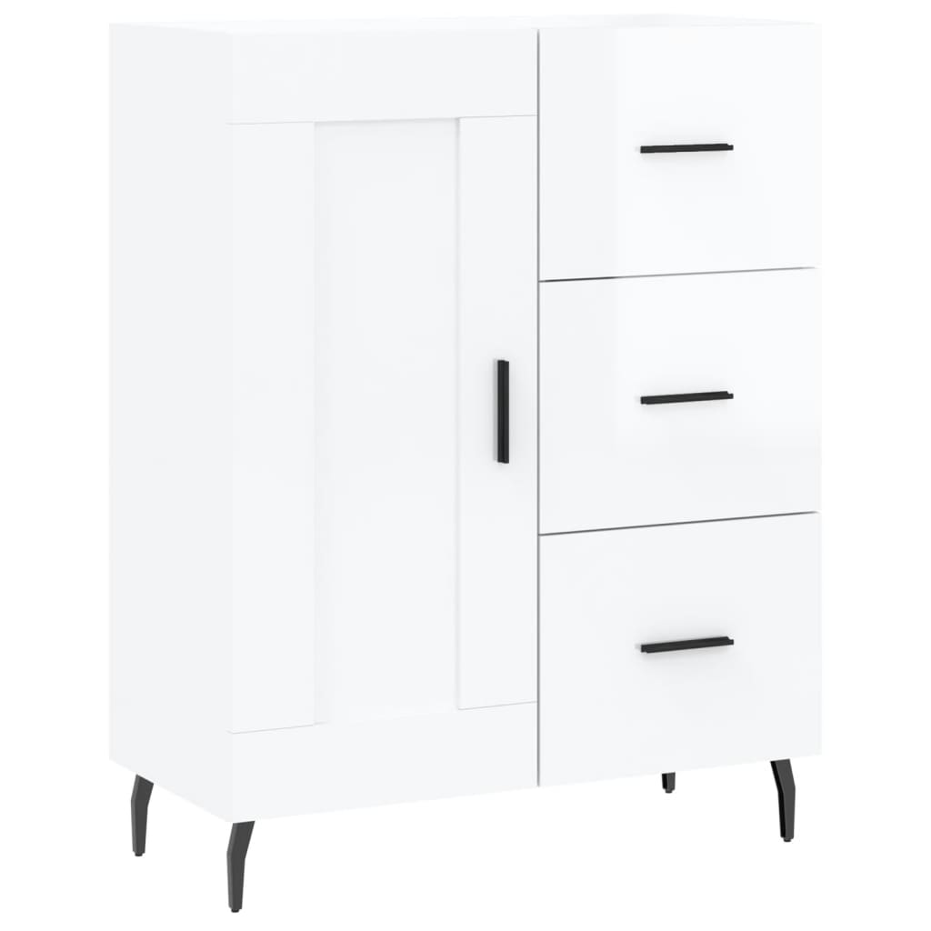 Sideboard Hochglanz-Weiß 69,5x34x90 cm Holzwerkstoff