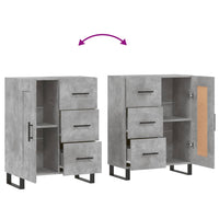 Thumbnail for Sideboard Betongrau 69,5x34x90 cm Holzwerkstoff