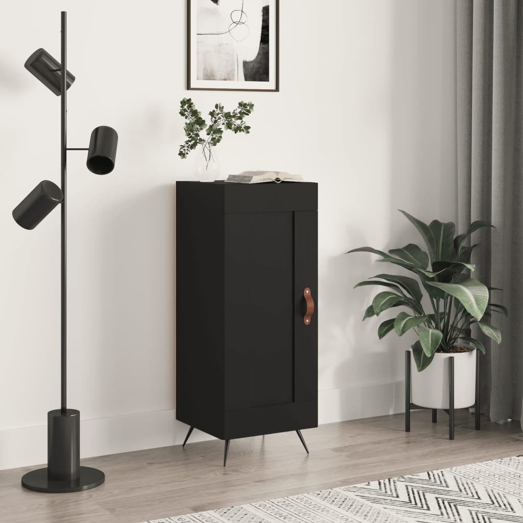 Sideboard Schwarz 34,5x34x90 cm Holzwerkstoff