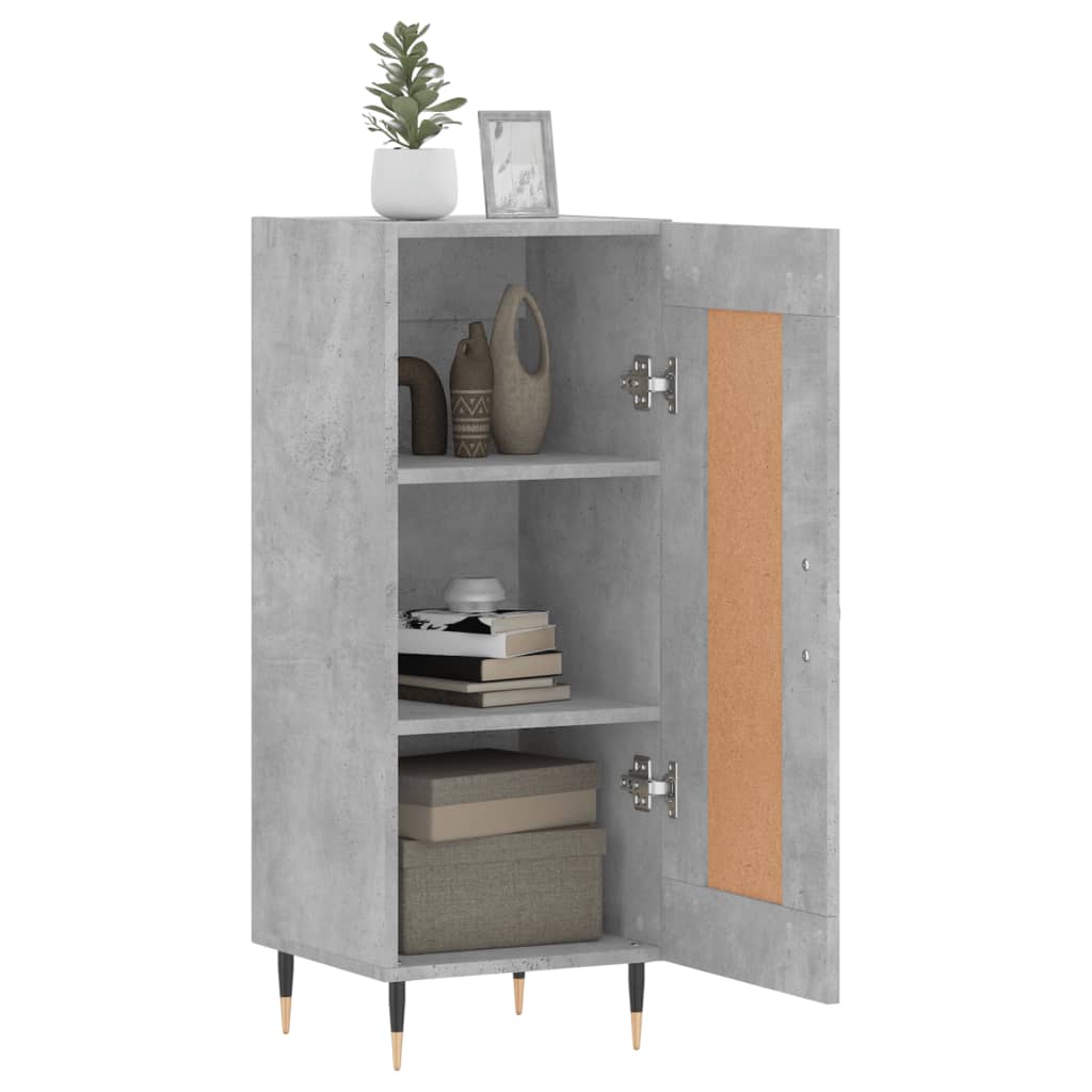 Sideboard Betongrau 34,5x34x90 cm Holzwerkstoff