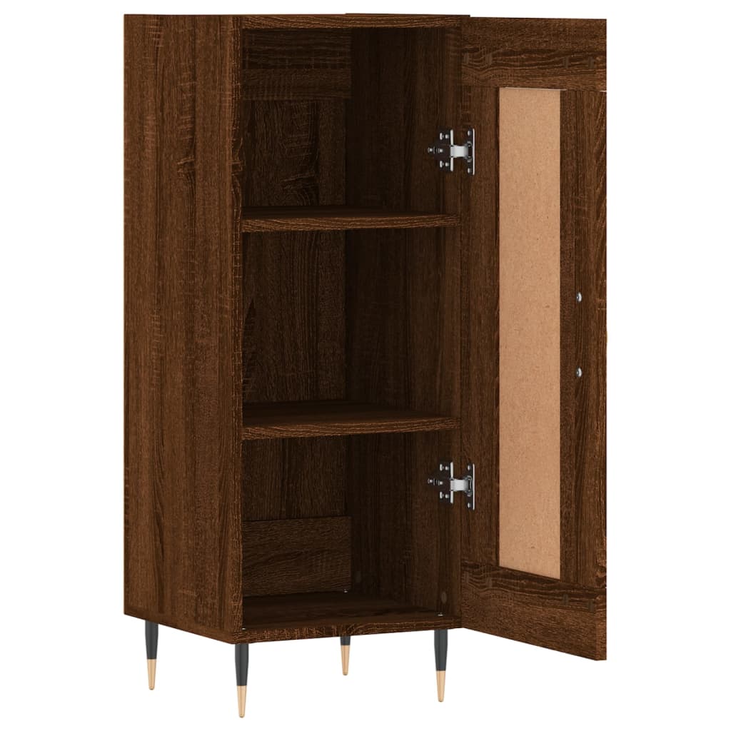 Sideboard Braun Eichen-Optik 34,5x34x90 cm Holzwerkstoff