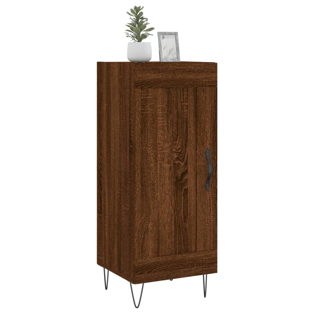 Sideboard Braun Eichen-Optik 34,5x34x90 cm Holzwerkstoff