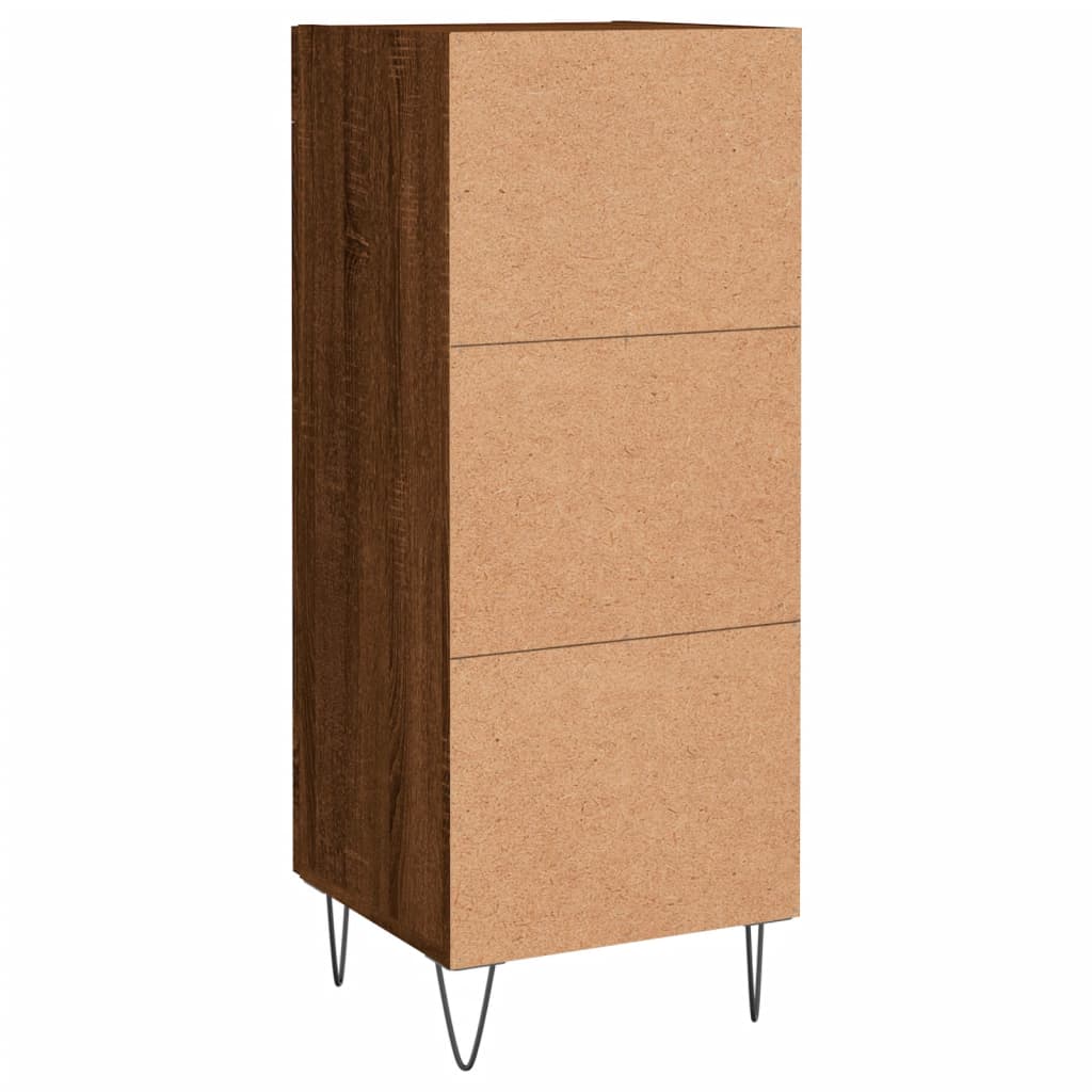 Sideboard Braun Eichen-Optik 34,5x34x90 cm Holzwerkstoff