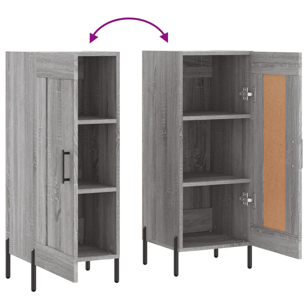 Sideboard Grau Sonoma 34,5x34x90 cm Holzwerkstoff