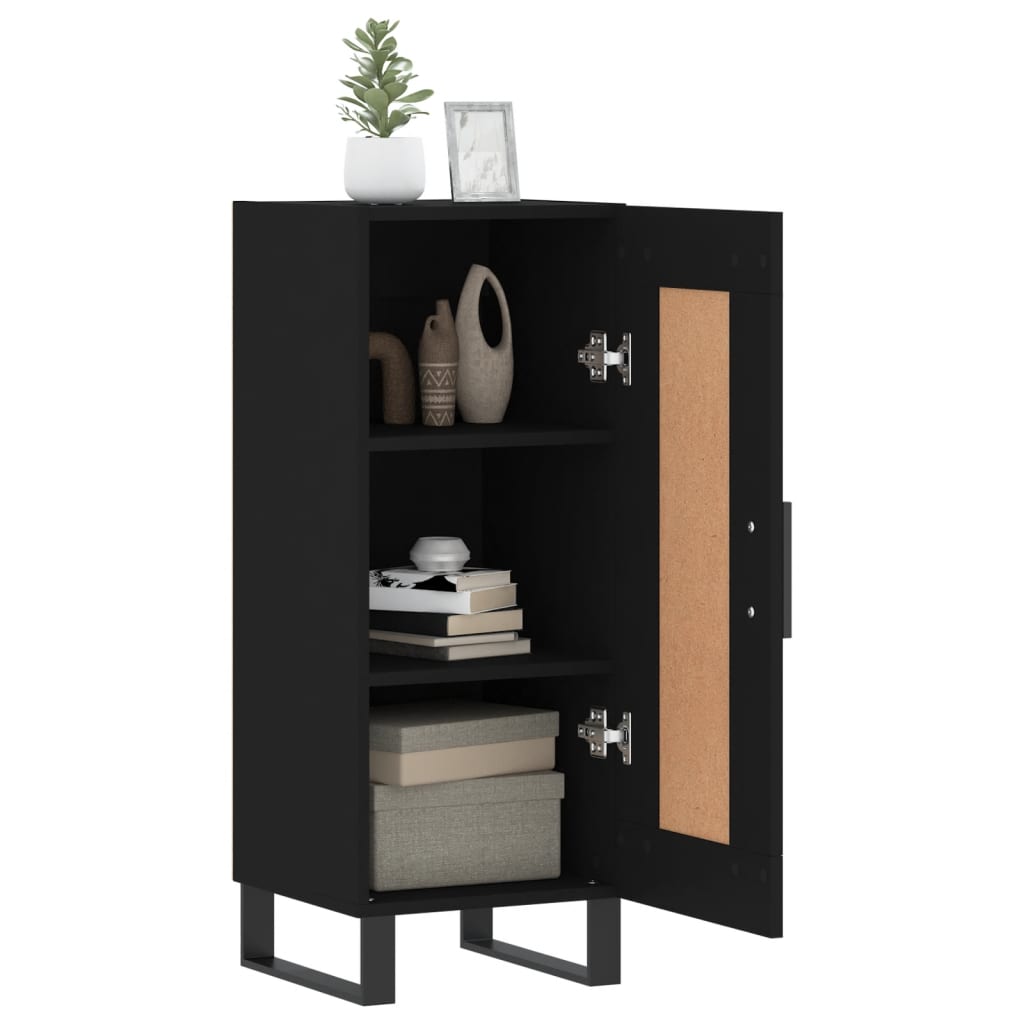 Sideboard Schwarz 34,5x34x90 cm Holzwerkstoff