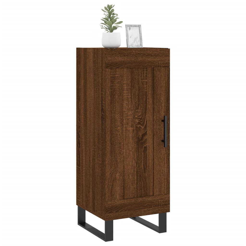 Sideboard Braun Eichen-Optik 34,5x34x90 cm Holzwerkstoff