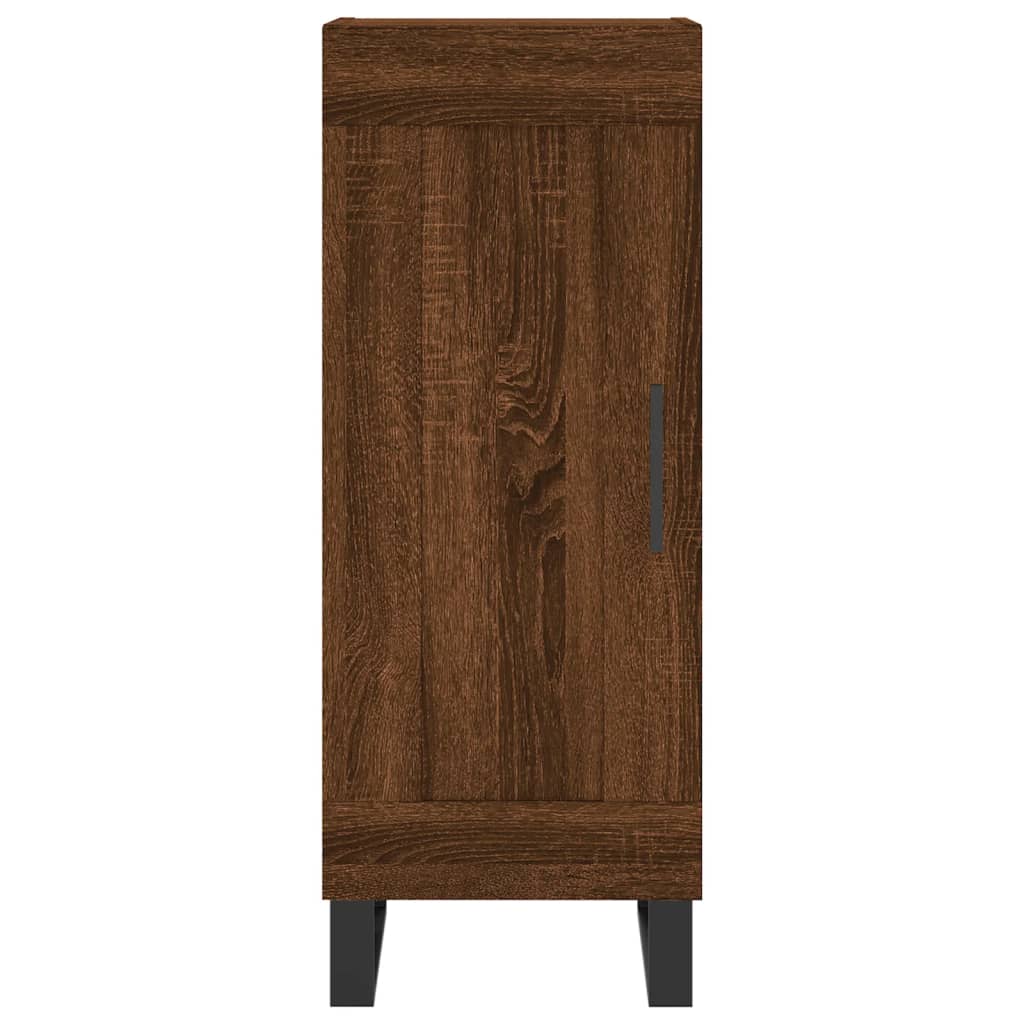 Sideboard Braun Eichen-Optik 34,5x34x90 cm Holzwerkstoff