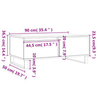 Thumbnail for Couchtisch Braun Eichen-Optik 90x50x36,5 cm Holzwerkstoff