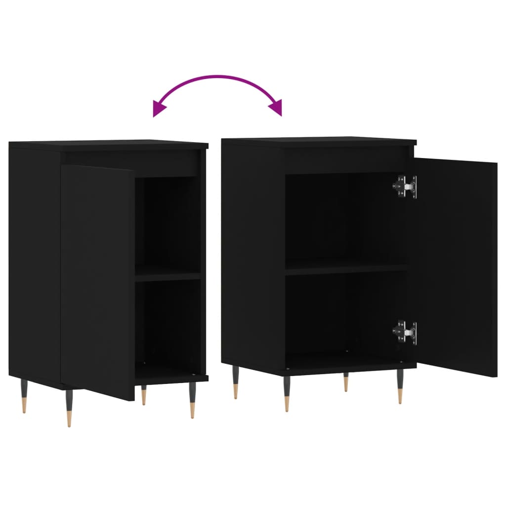 Sideboard Schwarz 40x35x70 cm Holzwerkstoff