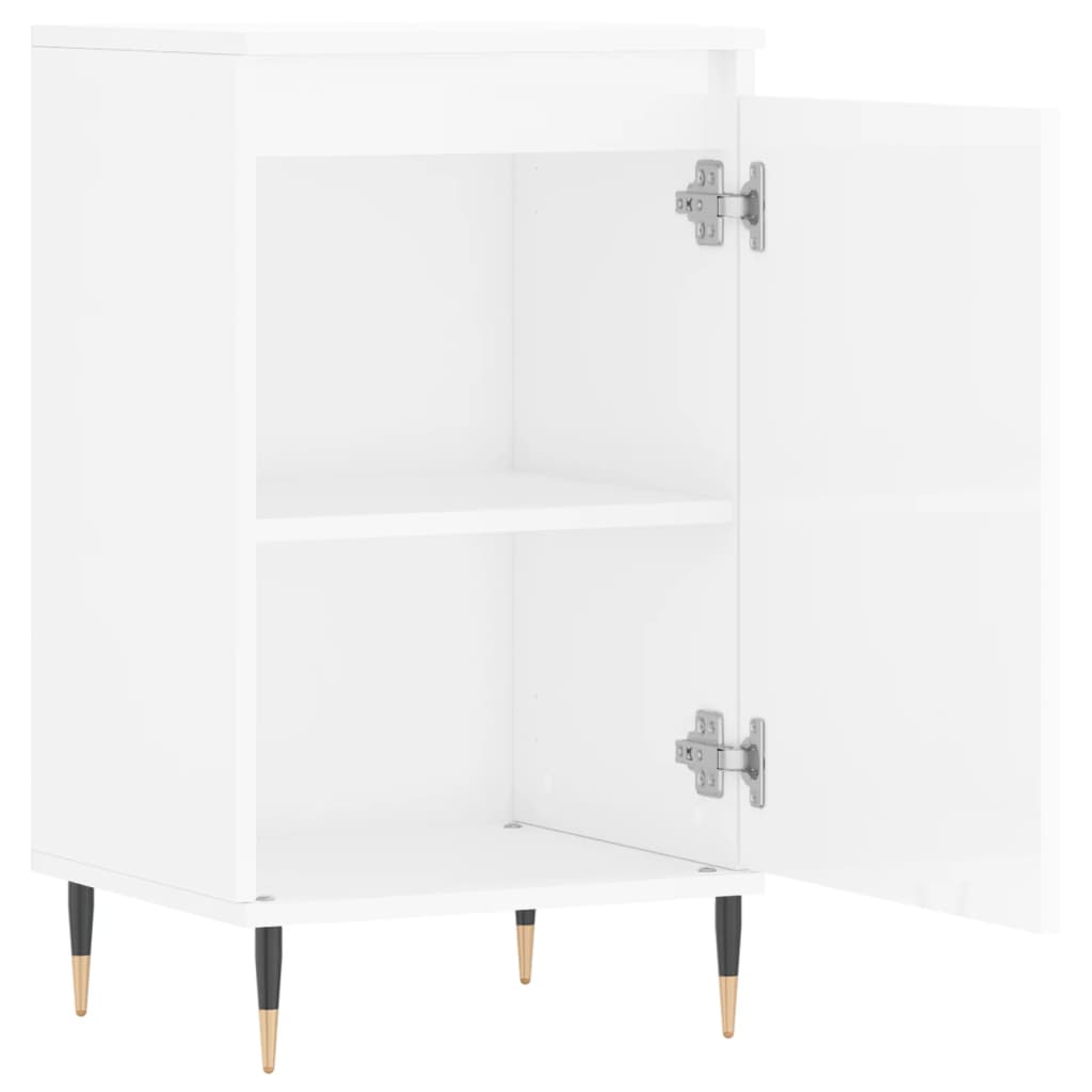 Sideboard Hochglanz-Weiß 40x35x70 cm Holzwerkstoff