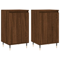 Thumbnail for Sideboards 2 Stk. Braun Eichen-Optik 40x35x70 cm Holzwerkstoff