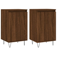 Thumbnail for Sideboards 2 Stk. Braun Eichen-Optik 40x35x70 cm Holzwerkstoff