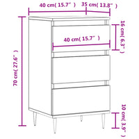 Thumbnail for Sideboard Grau Sonoma 40x35x70 cm Holzwerkstoff