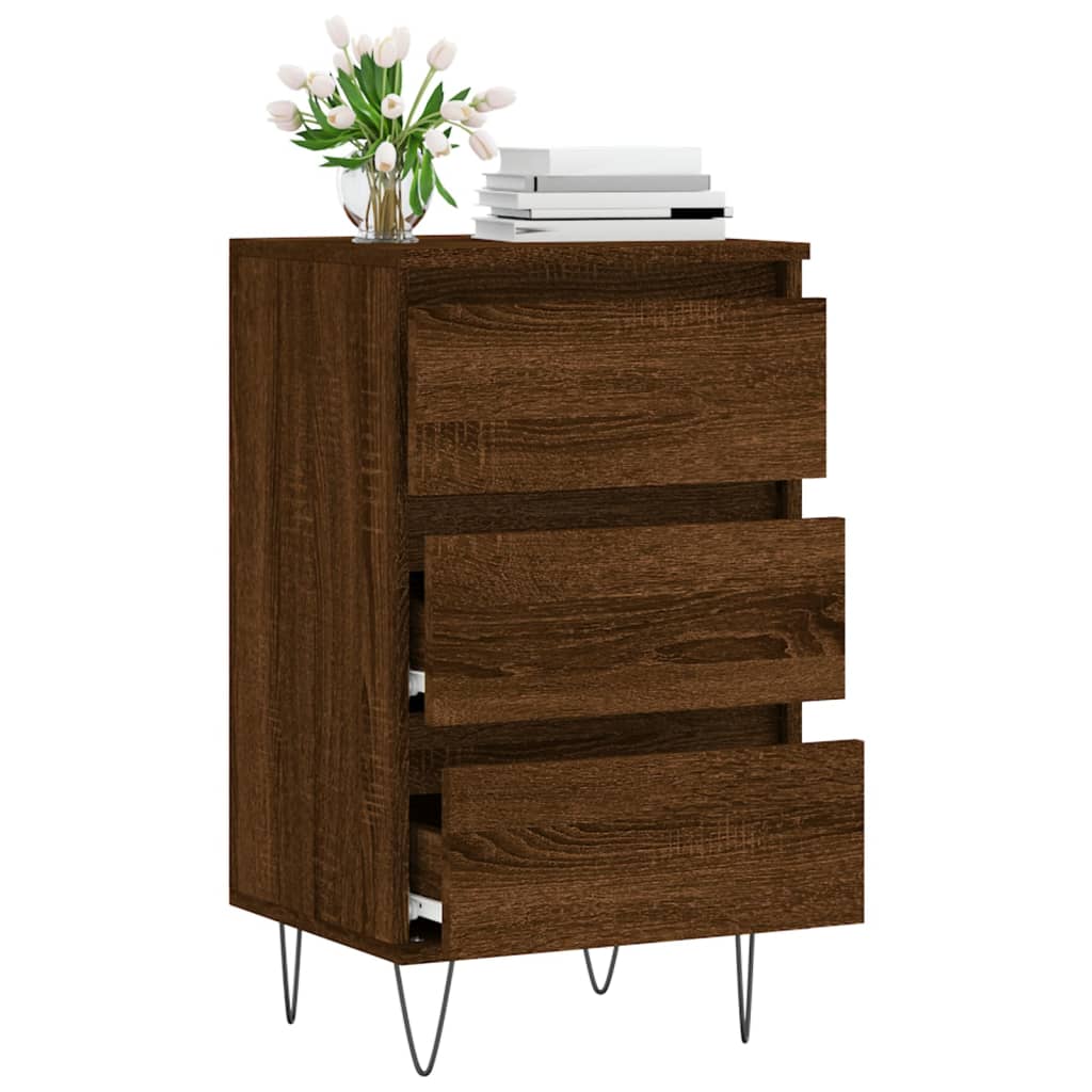 Sideboard Braun Eichen-Optik 40x35x70 cm Holzwerkstoff