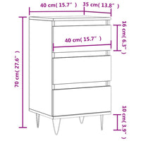 Thumbnail for Sideboard Braun Eichen-Optik 40x35x70 cm Holzwerkstoff