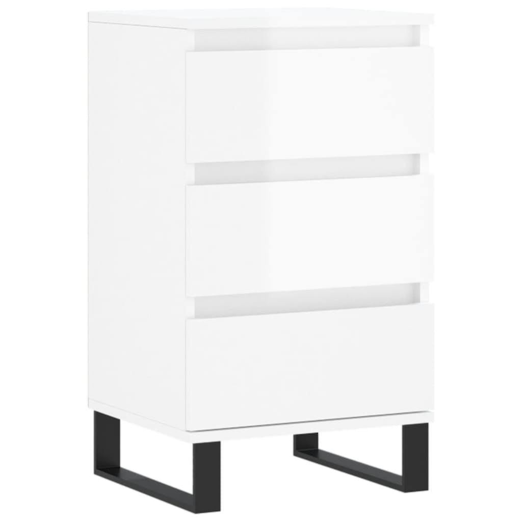 Sideboard Hochglanz-Weiß 40x35x70 cm Holzwerkstoff