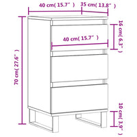 Thumbnail for Sideboard Räuchereiche 40x35x70 cm Holzwerkstoff