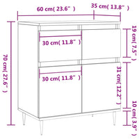 Thumbnail for Sideboard Grau Sonoma 60x35x70 cm Holzwerkstoff
