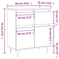 Thumbnail for Sideboard Schwarz 60x35x70 cm Holzwerkstoff