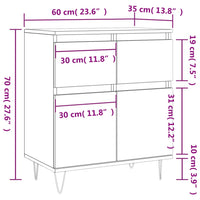 Thumbnail for Sideboard Betongrau 60x35x70 cm Holzwerkstoff
