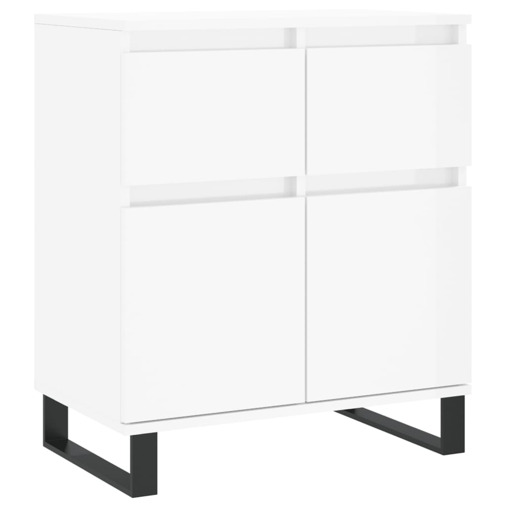 Sideboard Hochglanz-Weiß 60x35x70 cm Holzwerkstoff