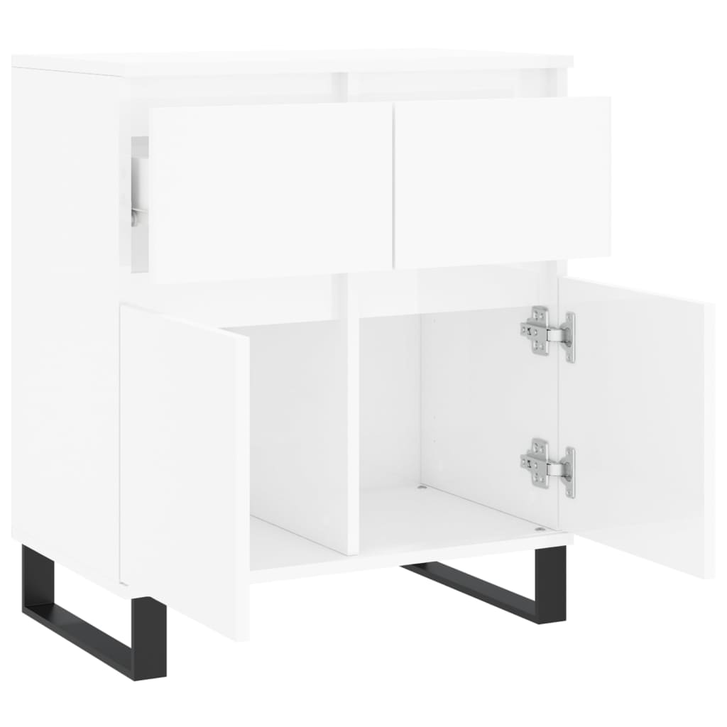 Sideboard Hochglanz-Weiß 60x35x70 cm Holzwerkstoff
